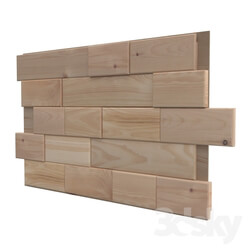 3D panel - 3D panel of cedar BentWood 