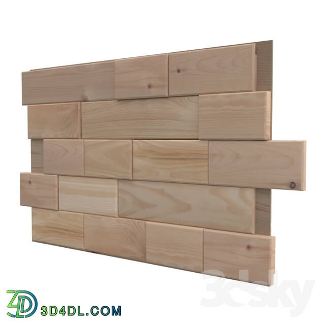 3D panel - 3D panel of cedar BentWood