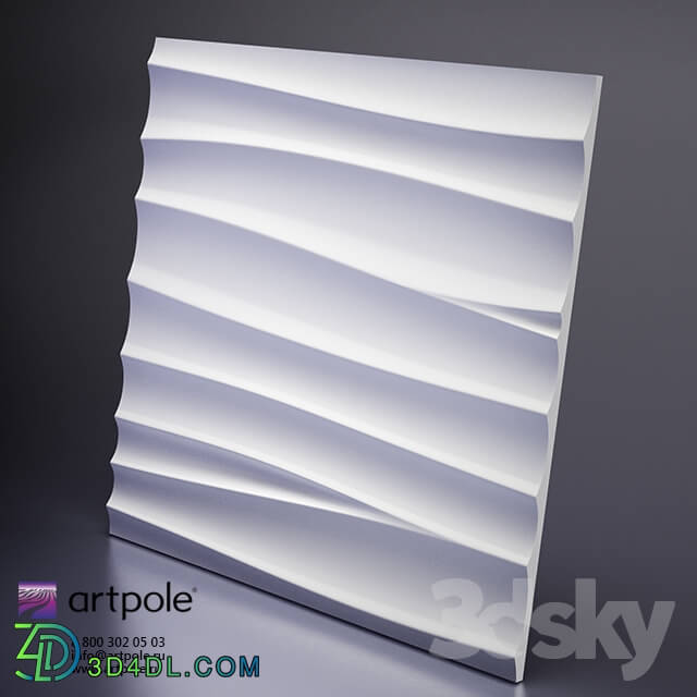 3D panel - Plaster Breeze 3d panel from Artpole