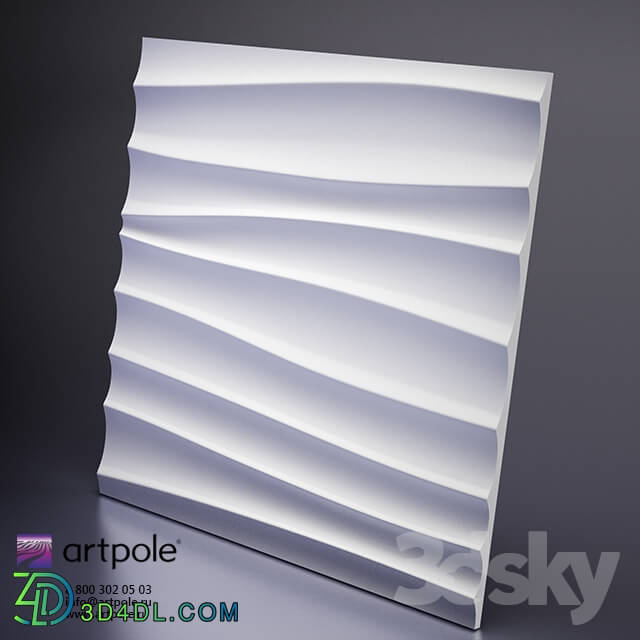 3D panel - Plaster Breeze 3d panel from Artpole