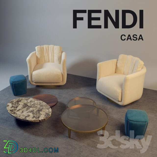 Arm chair - Armchair Fendi Casa Artu