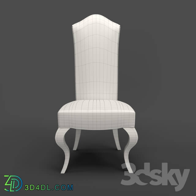 Chair - OM Chair Fratelli Barri ROMA in the finish sparkling pearl varnish_ and fabrics beige-pearl velor _R6012A-40__ FB.CH.RM.98