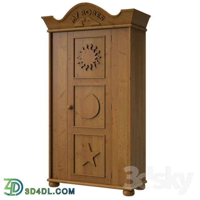 Wardrobe _ Display cabinets - OM Cabinet in the nursery in the style of country music_ eng. version