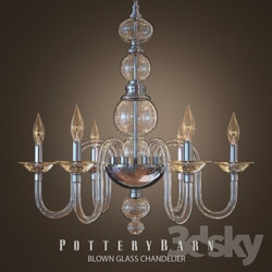 Ceiling light - Blown Glass Chandelier 