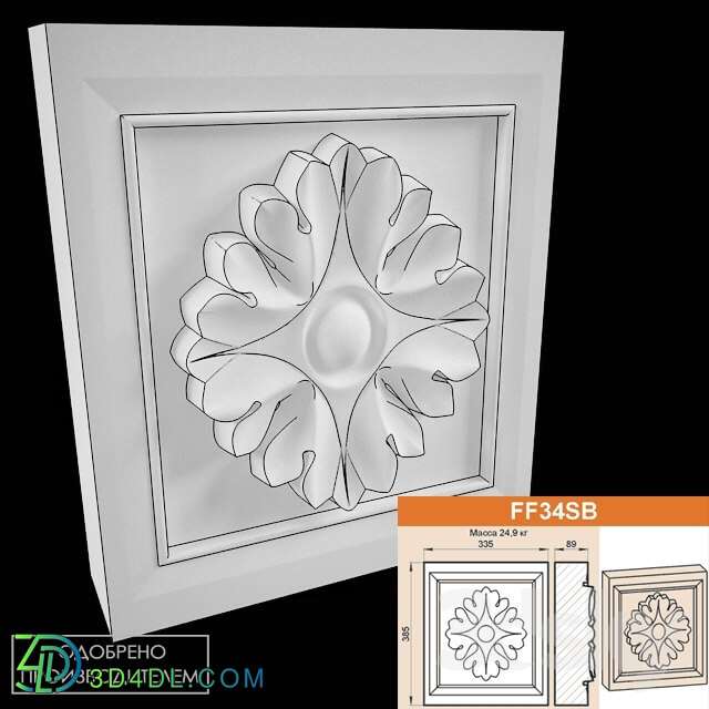 Decorative plaster - Door Panel