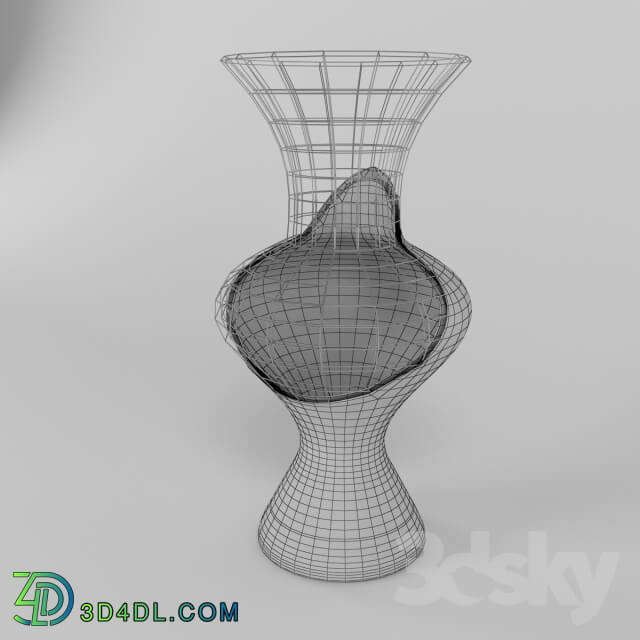 Vase - wire frame modern vase