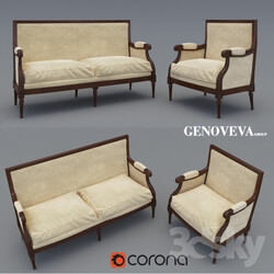 Sofa - Sofa and chair Genoveva 