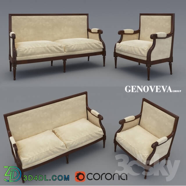 Sofa - Sofa and chair Genoveva