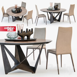 Table _ Chair - Sattelan Italia SKORPIO round table ARCADIA chair 