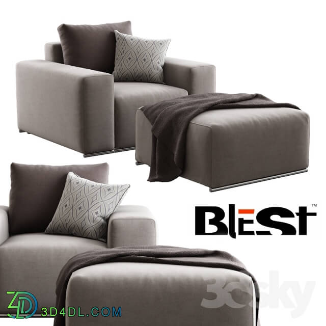 Arm chair - Blest _ BL 101 _K1 _amp_ Pouf_