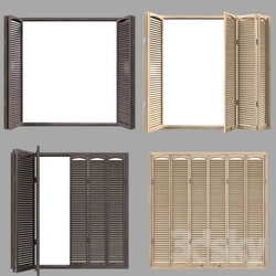 Doors - Decorative window shutters with animation 