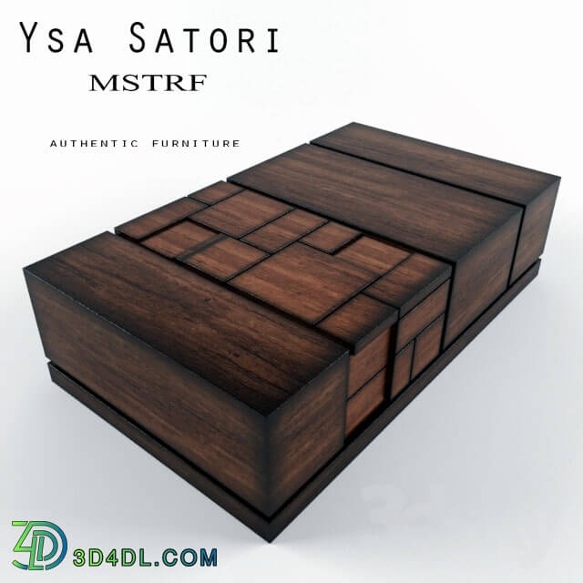 Table - ABACI MODERN ABSTRACT WALNUT COFFEE TABLE