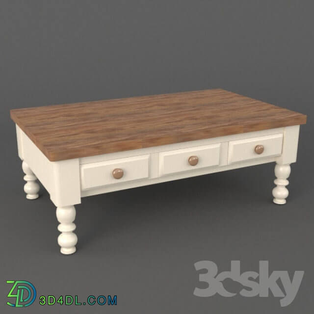 Table - Coffee table wood x white