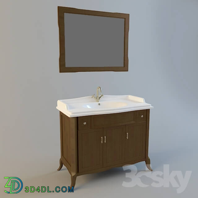 Bathroom furniture - Washbasin with mirror