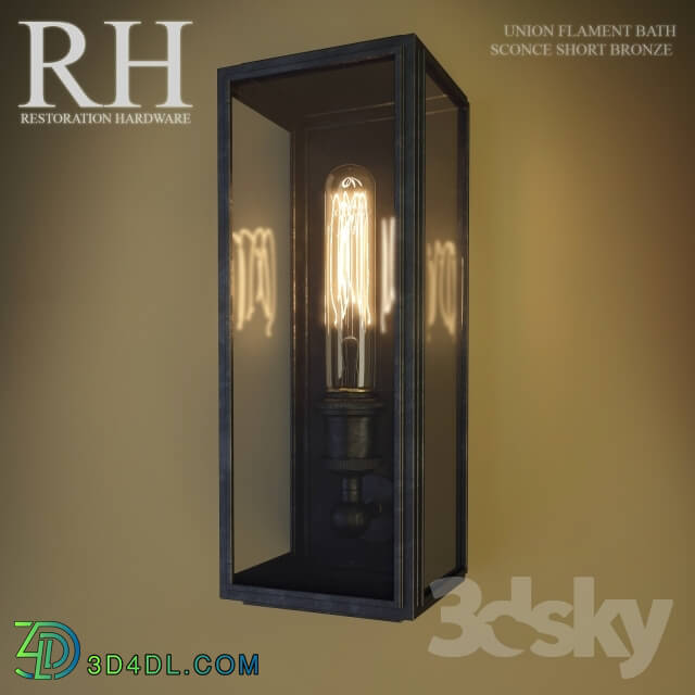 Wall light - RH UNION FILAMENT BATH SCONCE SHORT BRONZE