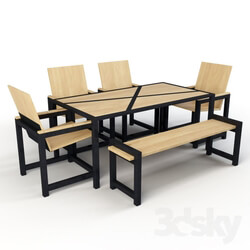 Table _ Chair - Dining Set Industrial Design 