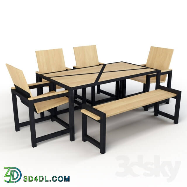 Table _ Chair - Dining Set Industrial Design