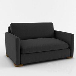 Sofa - Black Fabric Arm Chair 