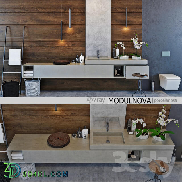 Bathroom furniture - Set of bathroom furniture MODULNOVA