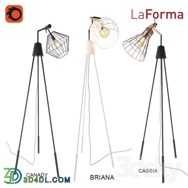Floor lamp - LaForma Briana Cassia Canady