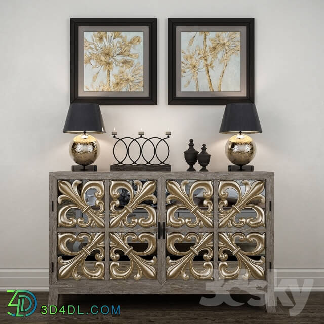 Sideboard Chest of drawer Slassic decorative set