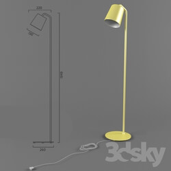 Floor lamp - LAMP _quot_HIDE_quot_ YELLOW 