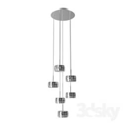 Ceiling light - 39008 LED suspension CORLIANO_ 6x5W _LED__ Ø470_ H1660_ steel_ chrome _ crystal 