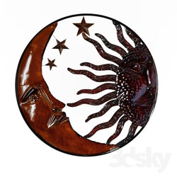 Other decorative objects - Metal Sun Moon Wall Decor 