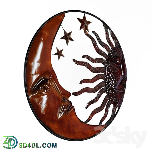 Other decorative objects - Metal Sun Moon Wall Decor