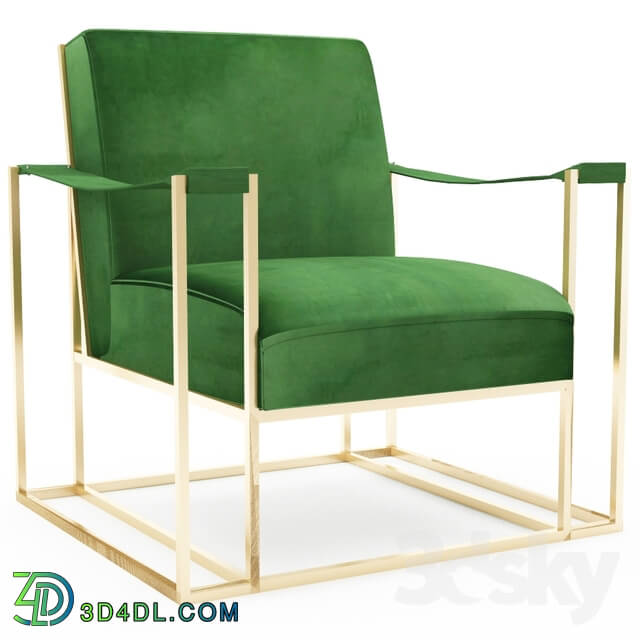 Arm chair - Baxter Green Velvet Chair by TOV