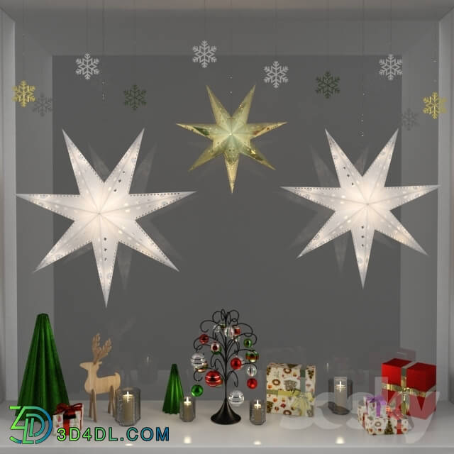 Decorative set - Christmas window decoration