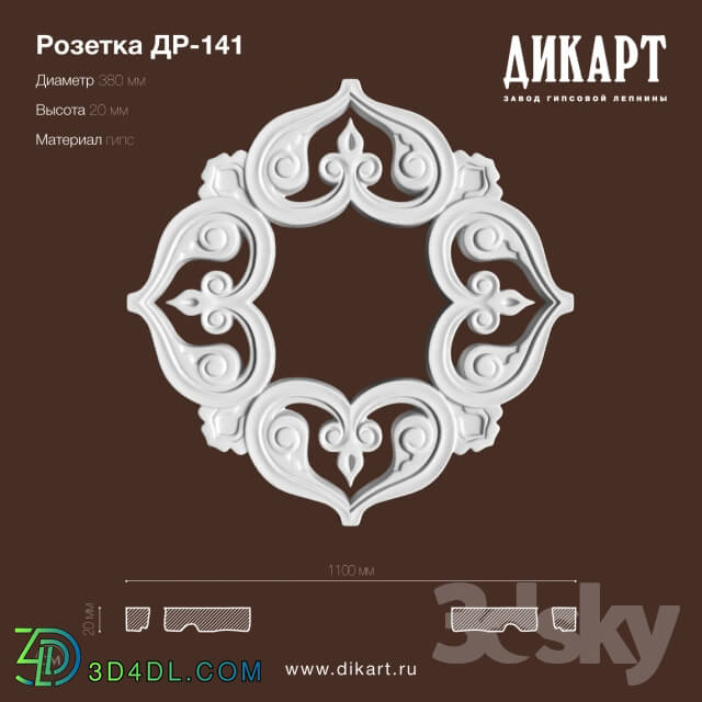 Decorative plaster - DR-141_D380mm