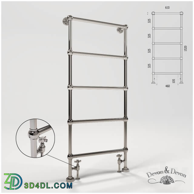 Towel rail - Heated towel rail Devon_ Devon Baccus