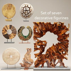 Decorative set - Set of seven decorative figurines 