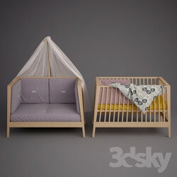 Bed - Baby cot Linea by Leander 