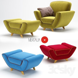 Arm chair - Armchair _ pouf Minah from Meritalia 