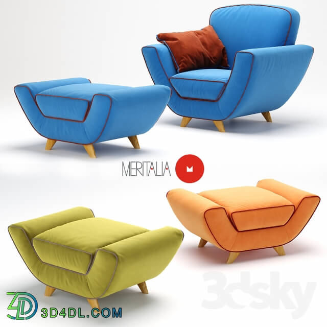 Arm chair - Armchair _ pouf Minah from Meritalia