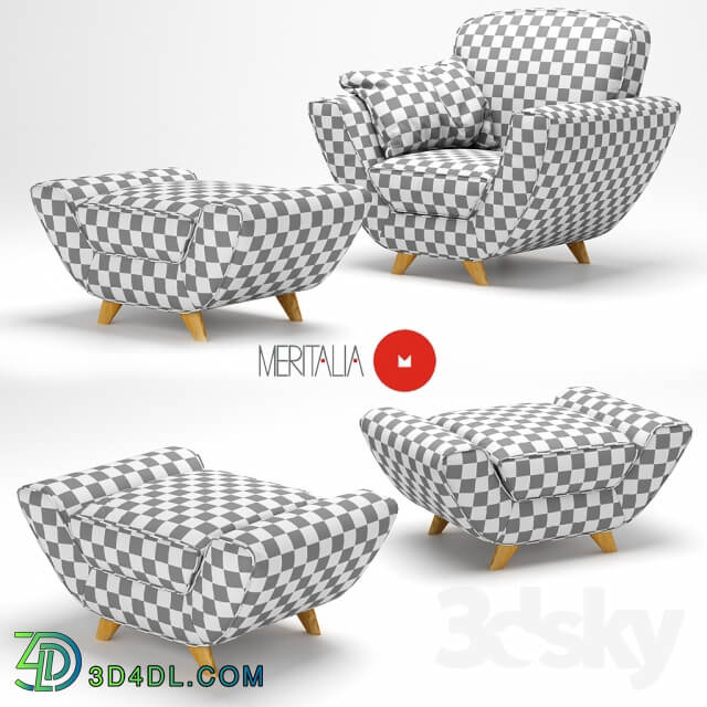 Arm chair - Armchair _ pouf Minah from Meritalia