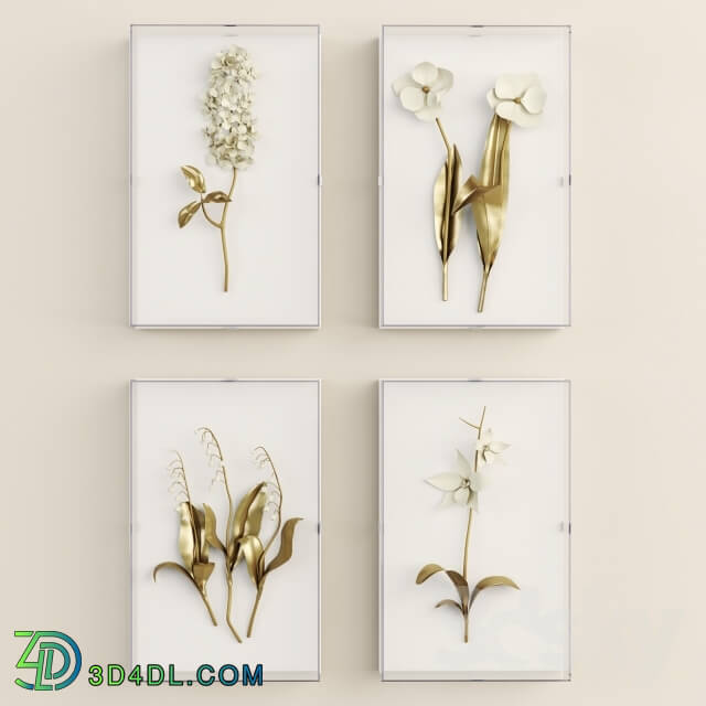 Other decorative objects - flower metal decor