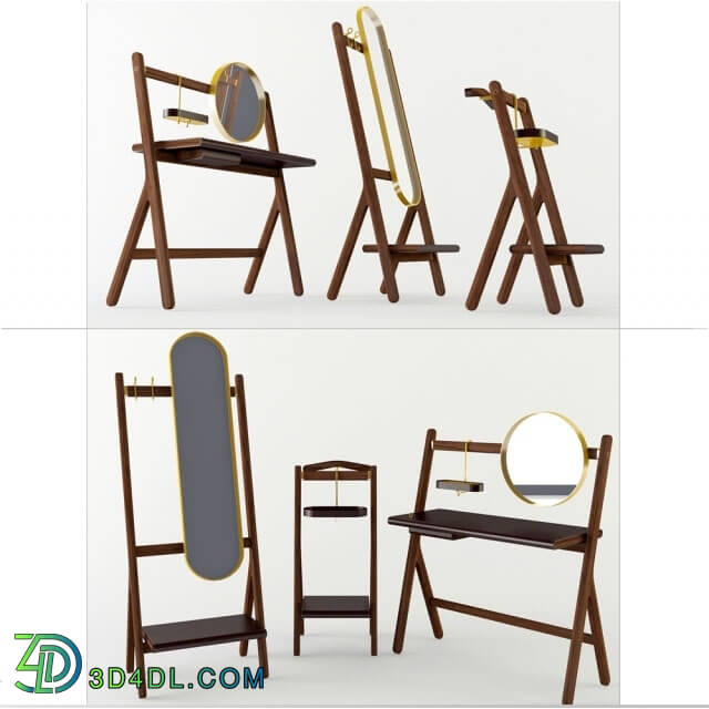 Other - Cloakroom set REN _quot_Poltrona Frau_quot_ - stand with mirror_ dressing table_ hanger.