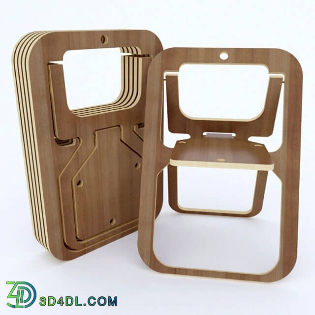 Chair - Folding chair made of MDF