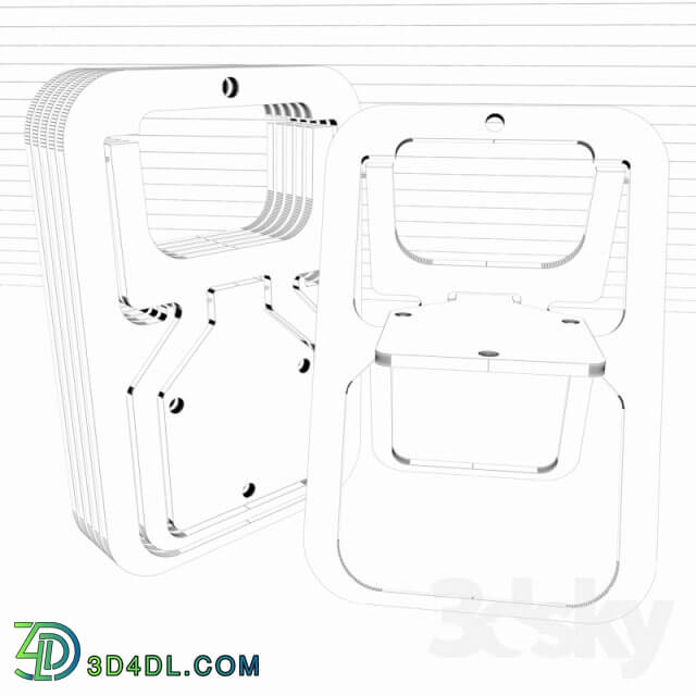 Chair - Folding chair made of MDF