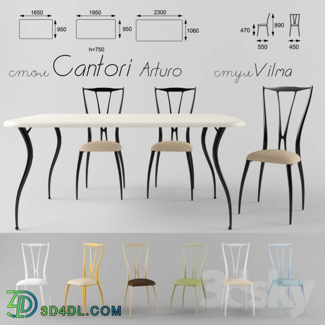 Table _ Chair - Table _ chairs Cantori Arturo_ Vilma