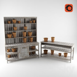 Wardrobe _ Display cabinets - Buffet with a curbstone 
