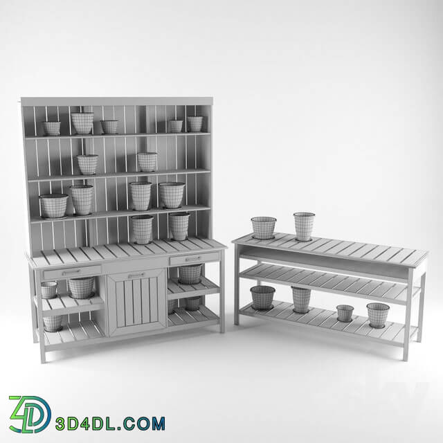 Wardrobe _ Display cabinets - Buffet with a curbstone