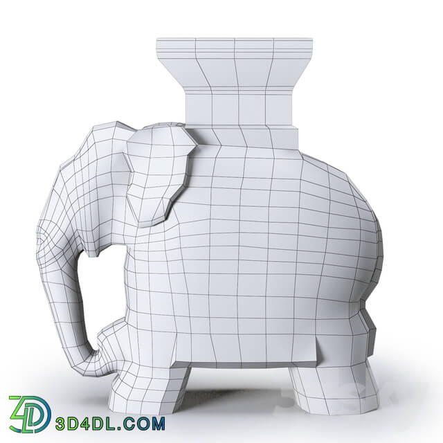 Sculpture - Ceramic Elephant Garden Stool