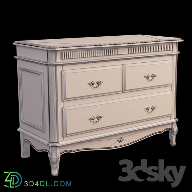 Sideboard _ Chest of drawer - Classic chest of drawers with 3 drawers