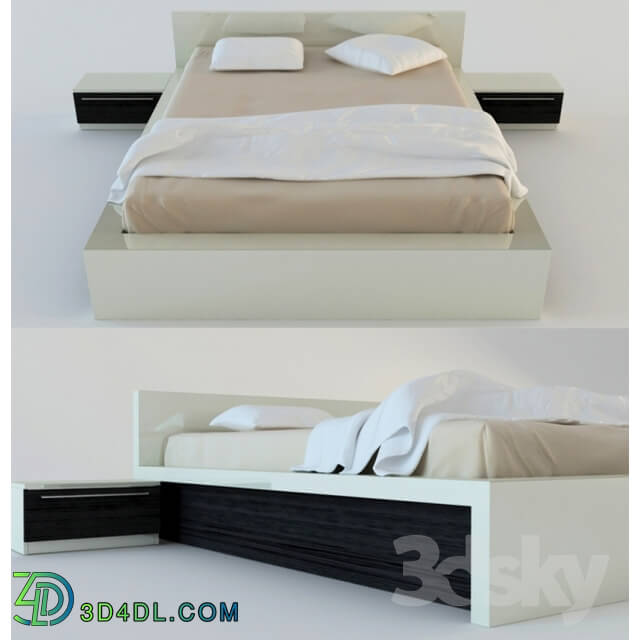 Bed - 2 double bed with night tables