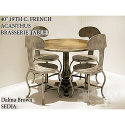 Table _ Chair - Restoration Hardware _ Dalma Brown 