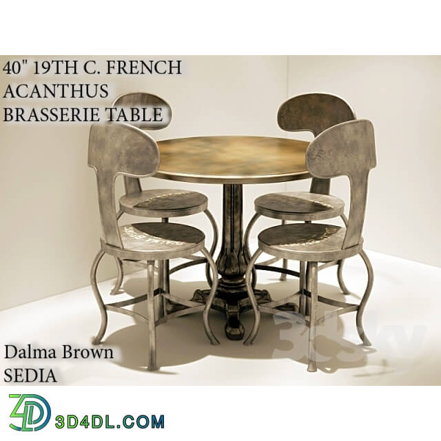 Table _ Chair - Restoration Hardware _ Dalma Brown